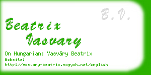 beatrix vasvary business card