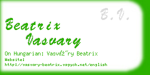 beatrix vasvary business card